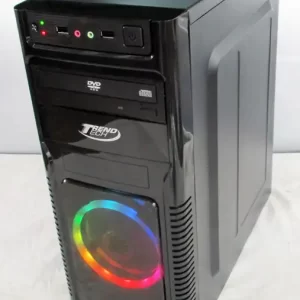 desktop pc with rgb fan, intel core i5, 8gb ram, 500gb hd , dvd, win 11 pro,etc