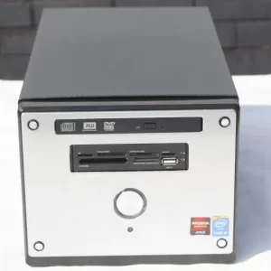 Compact gaming cube pc in the box. intel core i5, 4th gen, 8gb ram, 120ssd+750gb hd, amd Radeon